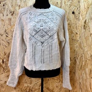 Mango Knit Whimsical Sweater - Romantic - Cottagecore - Grandmacore  - Size M